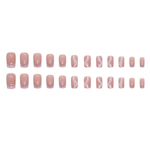 Elegant Minimalist Press-On Nail Set (24pcs) (DESIGN 7342)