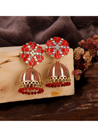 Afgani German Silver Oxidized Jhumki Earrings for Women (DESIGN 758)