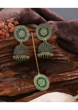 Afgani German Silver Oxidized Jhumki Earrings for Women (DESIGN 774)