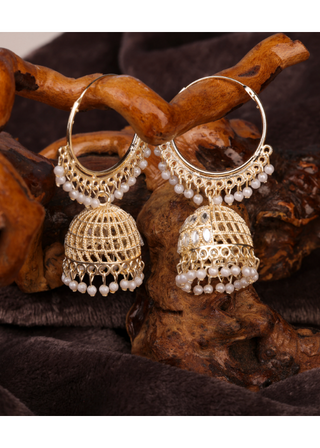 Afgani German Silver Oxidized Jhumki Earrings for Women (DESIGN 782)