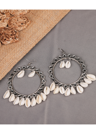 Afgani German Silver Oxidized Jhumki Earrings for Women (DESIGN 795)