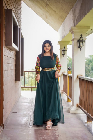 Prisha Designer Party Wear Look Gown With embroidery