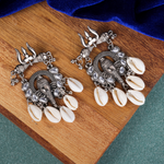 Afgani German Silver Oxidized Jhumki Earrings for Women (DESIGN 803)