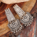Afgani German Silver Oxidized Jhumki Earrings for Women (DESIGN 809)