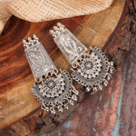 Afgani German Silver Oxidized Jhumki Earrings for Women (DESIGN 809)