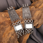 Afgani German Silver Oxidized Jhumki Earrings for Women (DESIGN 822)