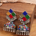 Afgani German Silver Oxidized Jhumki Earrings for Women (DESIGN 832)