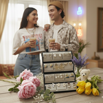 Set Of 12 Korean Style Earrings With Folding Jewelry Box (COMBO 02)