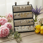 Set Of 12 Korean Style Earrings With Folding Jewelry Box (COMBO 02)