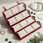 Set Of 12 Oxidized Designer Stud Earrings With Folding Jewelry Box