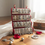 Set Of 12 Oxidized Designer Stud Earrings With Folding Jewelry Box