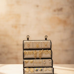 Set Of 12 Korean Earrings And Necklace With Folding Jewelry Box