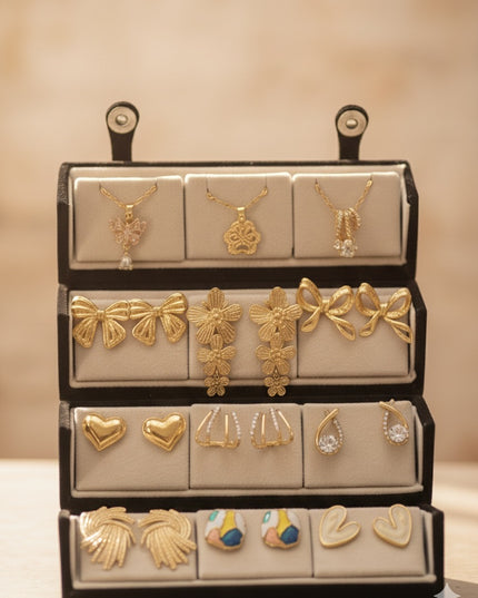Korean Earrings & Necklace Glam Gift Box – Set of 12 (COMBO 04)
