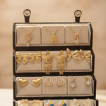 Set Of 12 Korean Earrings And Necklace With Folding Jewelry Box