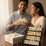 Set Of 12 Korean Earrings And Necklace With Folding Jewelry Box