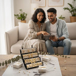 Set Of 12 Korean Earrings And Necklace With Folding Jewelry Box