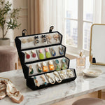 Set Of 12 Premium Korean Earrings With Folding Jewelry Box (COMBO 08)