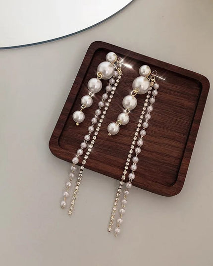 Aurora Pearl Crystal Earrings (DESIGN 1004)