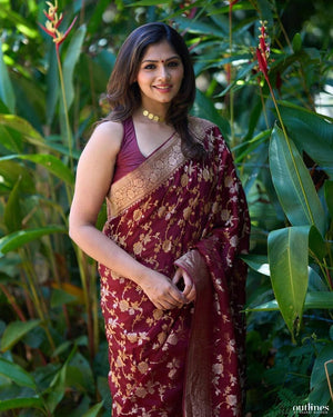 Shubh Lichi Slik Banarasi Saree