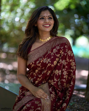 Shubh Lichi Slik Banarasi Saree