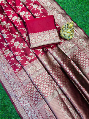 Shubh Lichi Slik Banarasi Saree