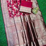 Shubh Lichi Slik Banarasi Saree