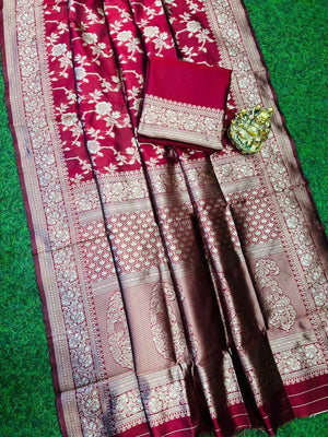 Shubh Lichi Slik Banarasi Saree