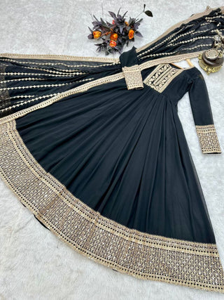 Zoya Designer Party Gown & Dupatta Set