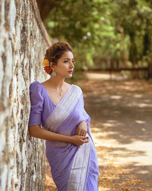 Shubh Lichi Slik Banarasi Saree