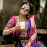 Shubh Lichi Slik Banarasi Saree