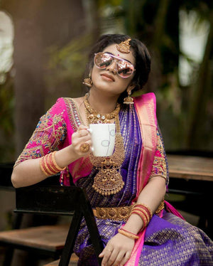 Shubh Lichi Slik Banarasi Saree