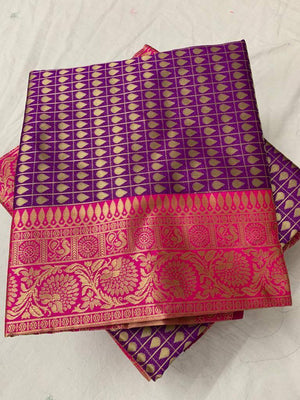 Shubh Lichi Slik Banarasi Saree