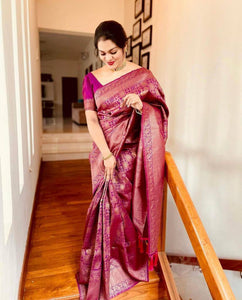 Shubh Lichi Slik Banarasi Saree