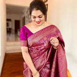 Shubh Lichi Slik Banarasi Saree