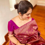 Shubh Lichi Slik Banarasi Saree