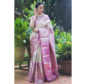 Shubh Lichi Slik Banarasi Saree