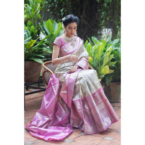 Shubh Lichi Slik Banarasi Saree