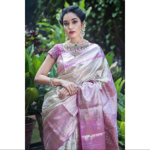 Shubh Lichi Slik Banarasi Saree