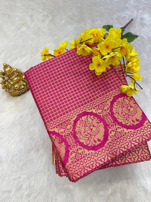 Shubh Lichi Slik Banarasi Saree