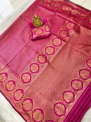 Shubh Lichi Slik Banarasi Saree