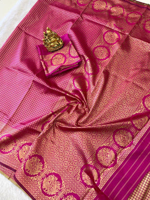 Shubh Lichi Slik Banarasi Saree