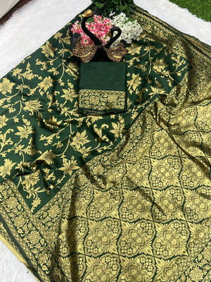 Shubh Lichi Slik Banarasi Saree