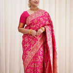 Shubh Lichi Slik Banarasi Saree