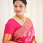 Shubh Lichi Slik Banarasi Saree