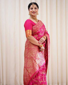 Shubh Lichi Slik Banarasi Saree