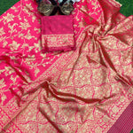 Shubh Lichi Slik Banarasi Saree