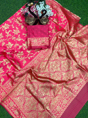 Shubh Lichi Slik Banarasi Saree