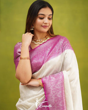 Shubh Lichi Slik Banarasi Saree