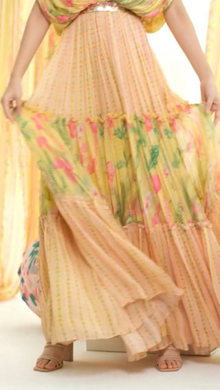 Prisha l Designer Gwon On Heavy Gorgette Fabric