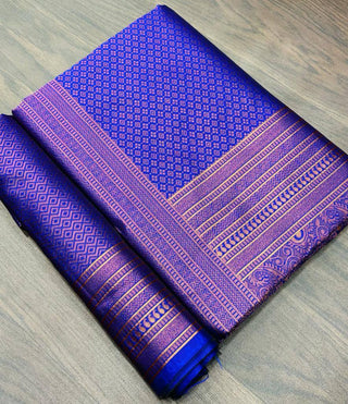Shubh Lichi Slik Banarasi Saree
